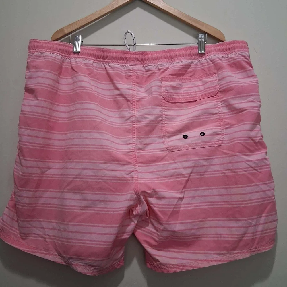 Vineyard Vines‎ Mens XXL Pink Striped Swim Trunks Board Shorts Mesh Lined 6.5